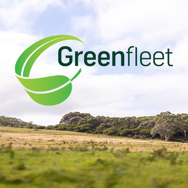a greenfleet planting site, with the greenfleet logo shown over top